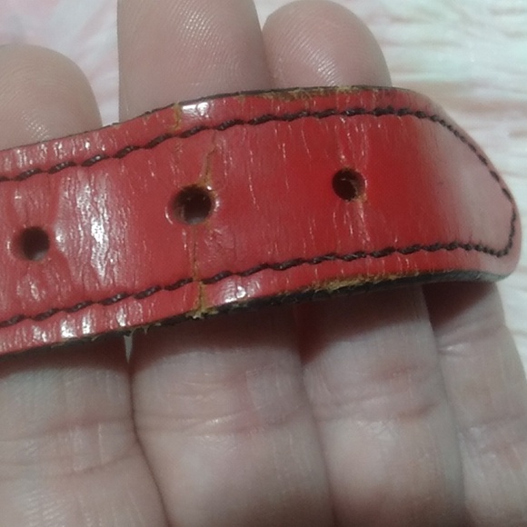 FIRM! Authentic Louis Vuitton Epi Cartuochiere MM Red Leather Bag MI0990 - Picture 12 of 17